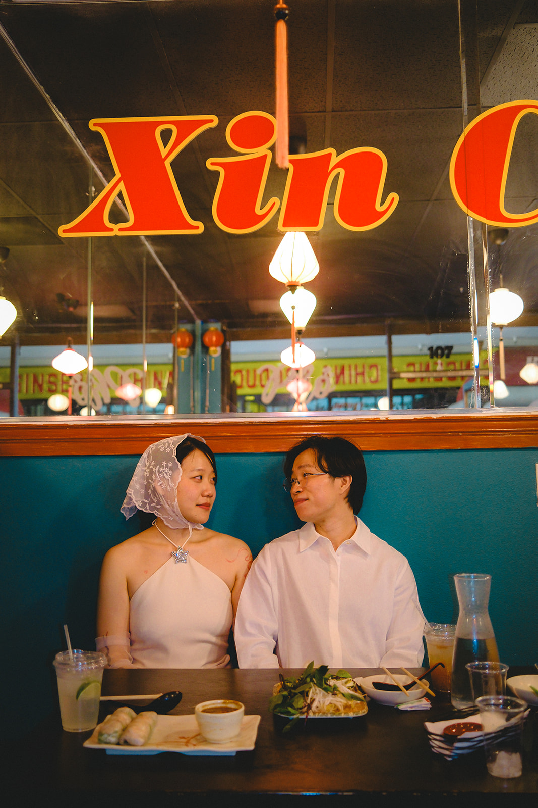 Celebrating together at Xin Chào restaurant